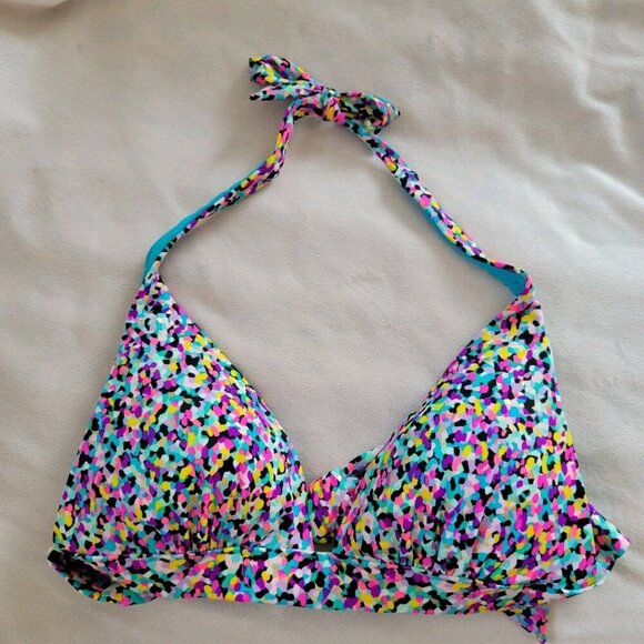 Victoria’s Secret Blue Confetti Pattern Bikini 2pcs Set, Women’s Top S/Bottom M - Picture 3 of 7